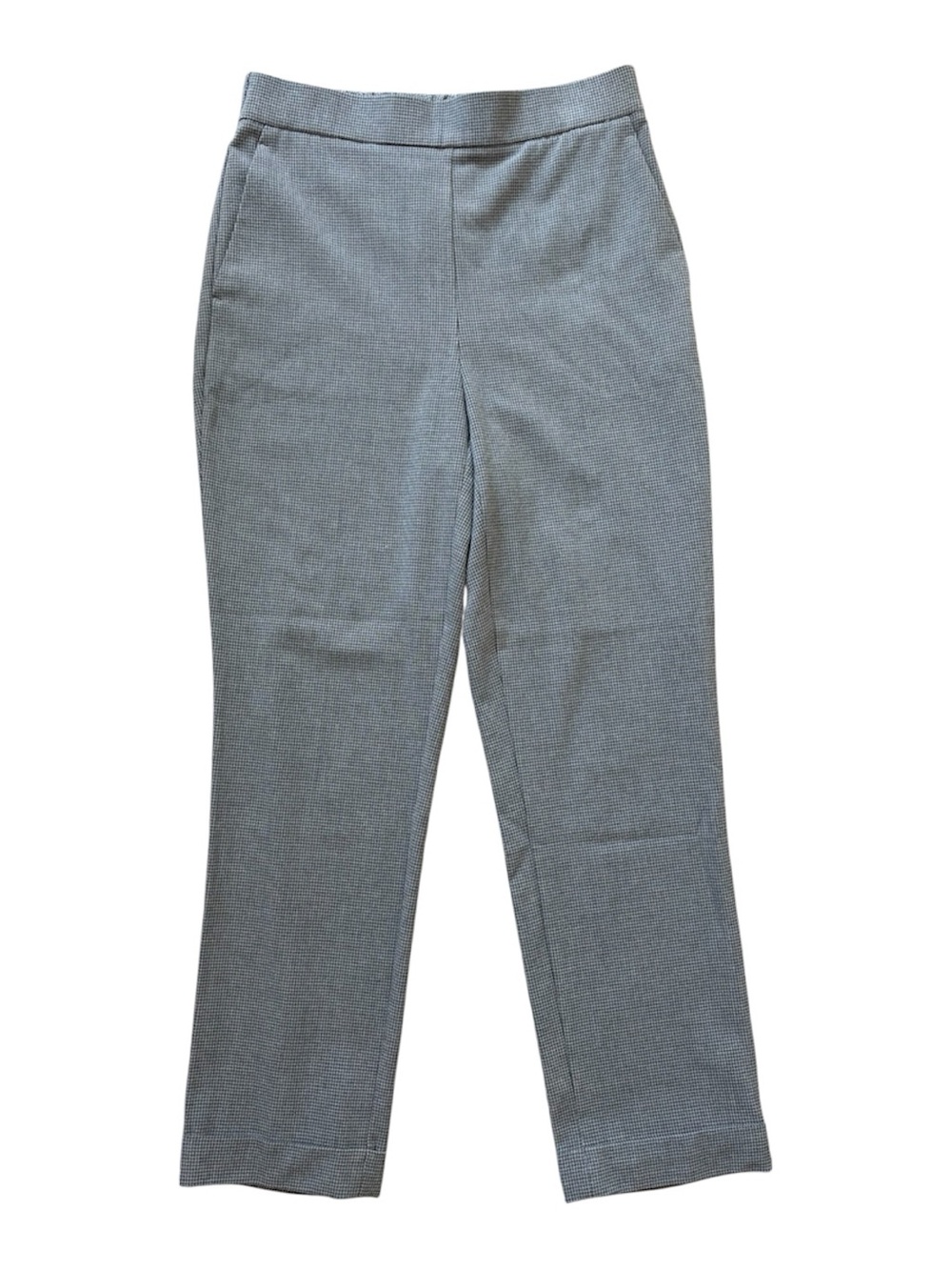 Small Ann Taylor Factory Gray Houndstooth Pull On Ankle Pants